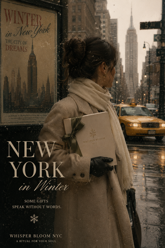 Whisper Bloom NYC founder Vivian's Valentine's Day gift budget guide displayed in Manhattan
