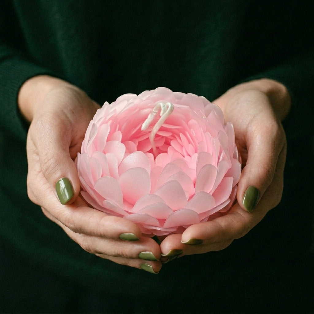 Couture Peony Sculptural Candle