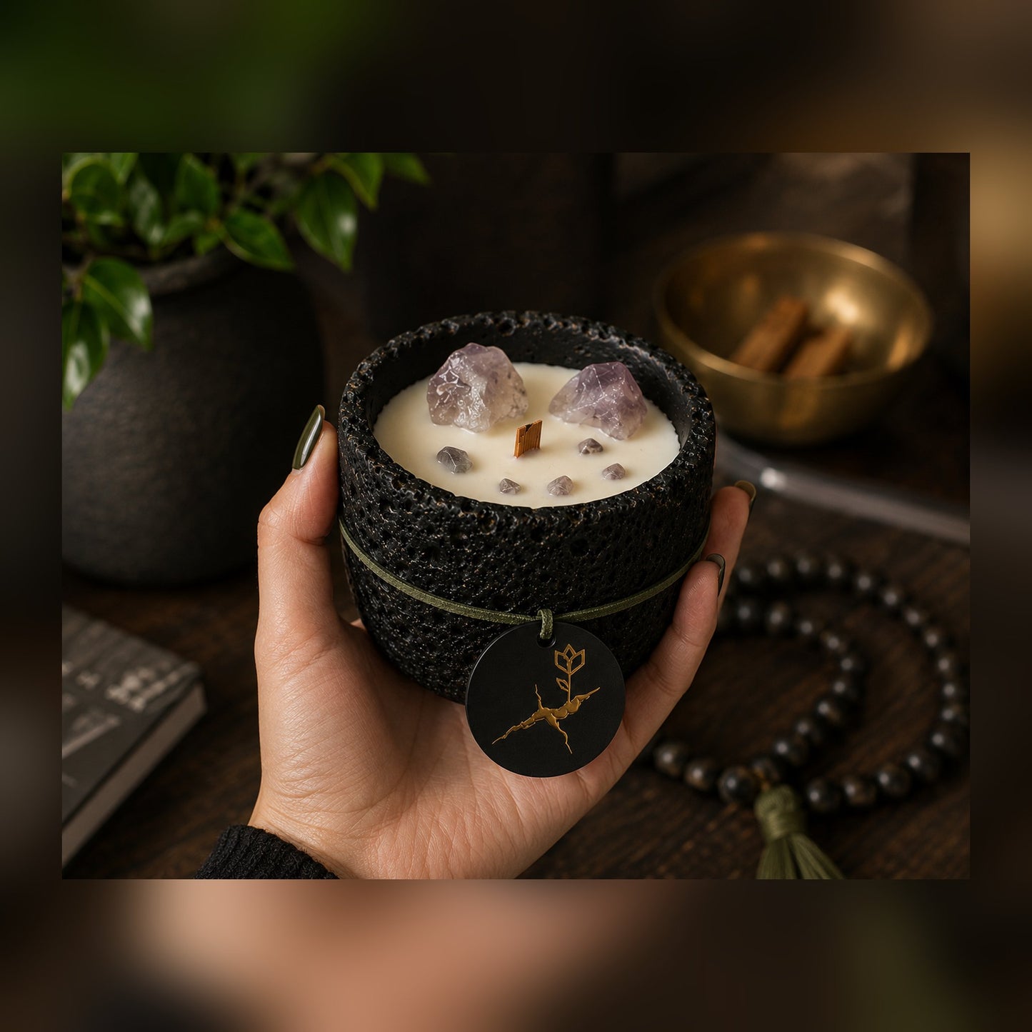 Oudh & Sandalwood Stone Bowl