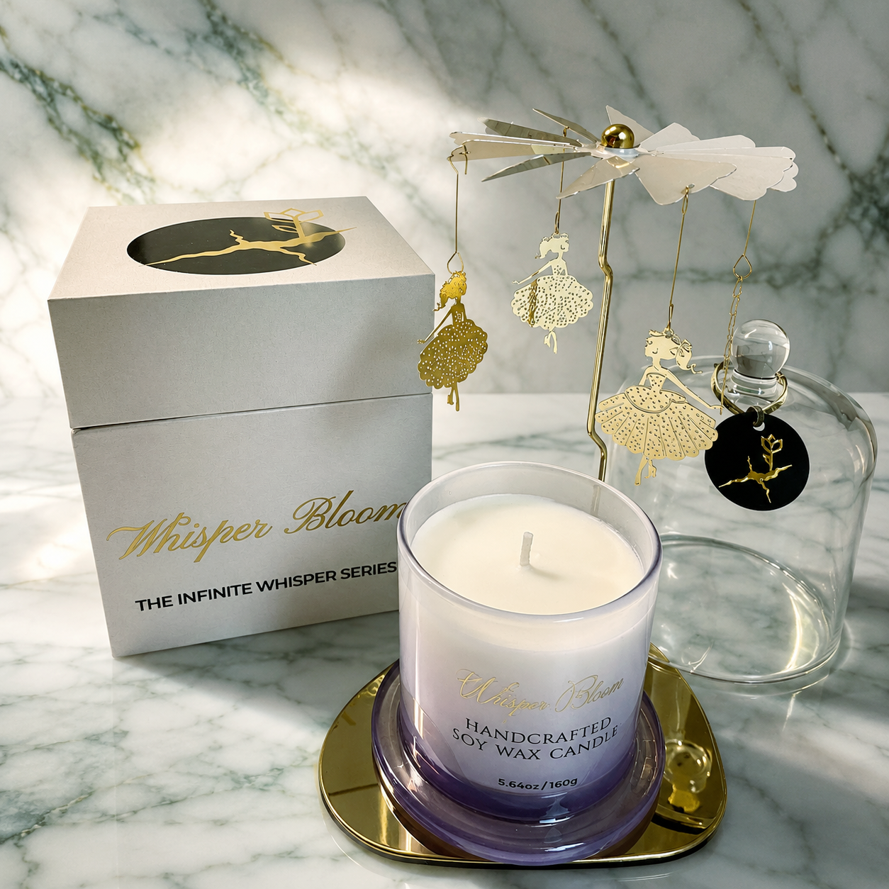 The Ballerina Carousel with a Cloche Candle