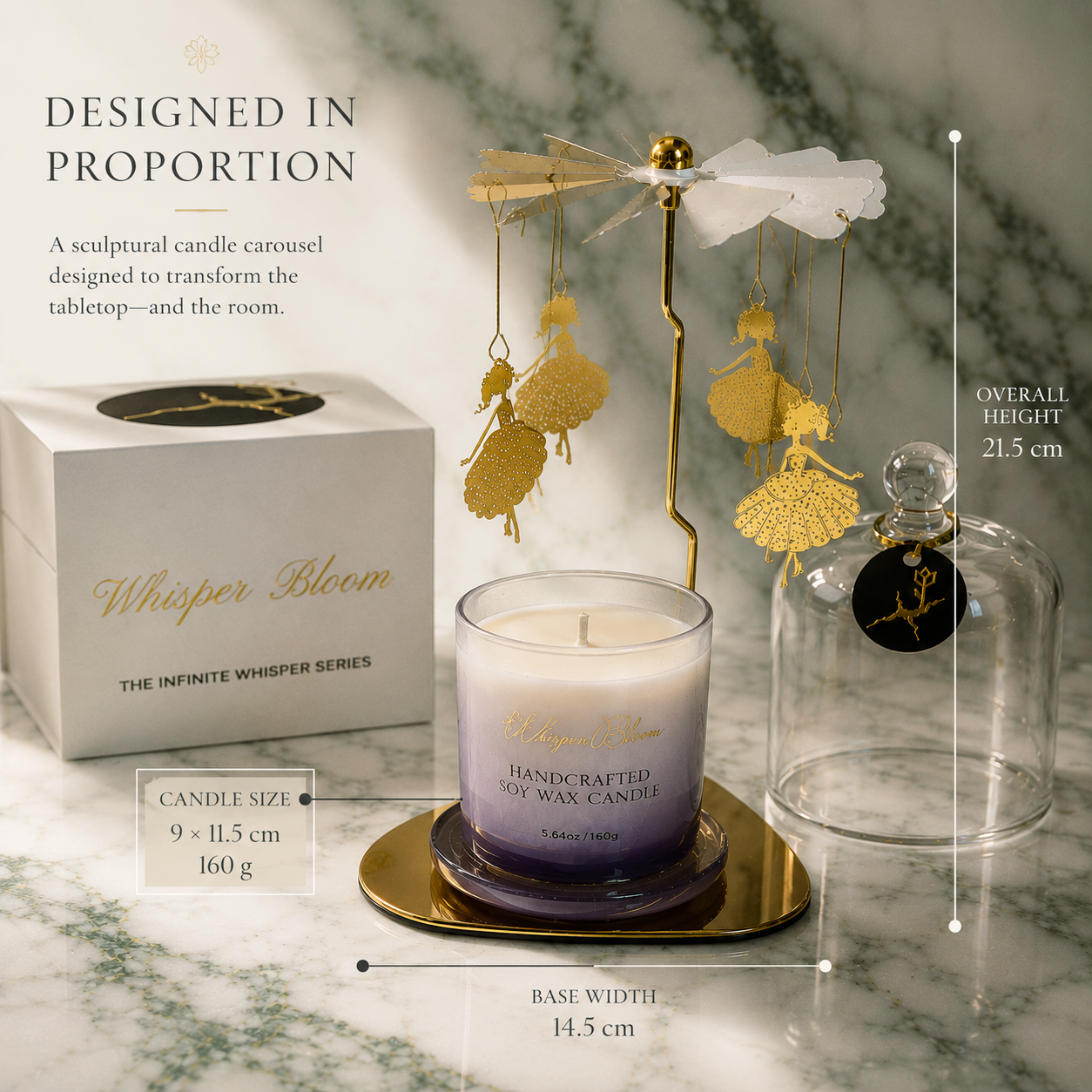 The Ballerina Carousel with a Cloche Candle