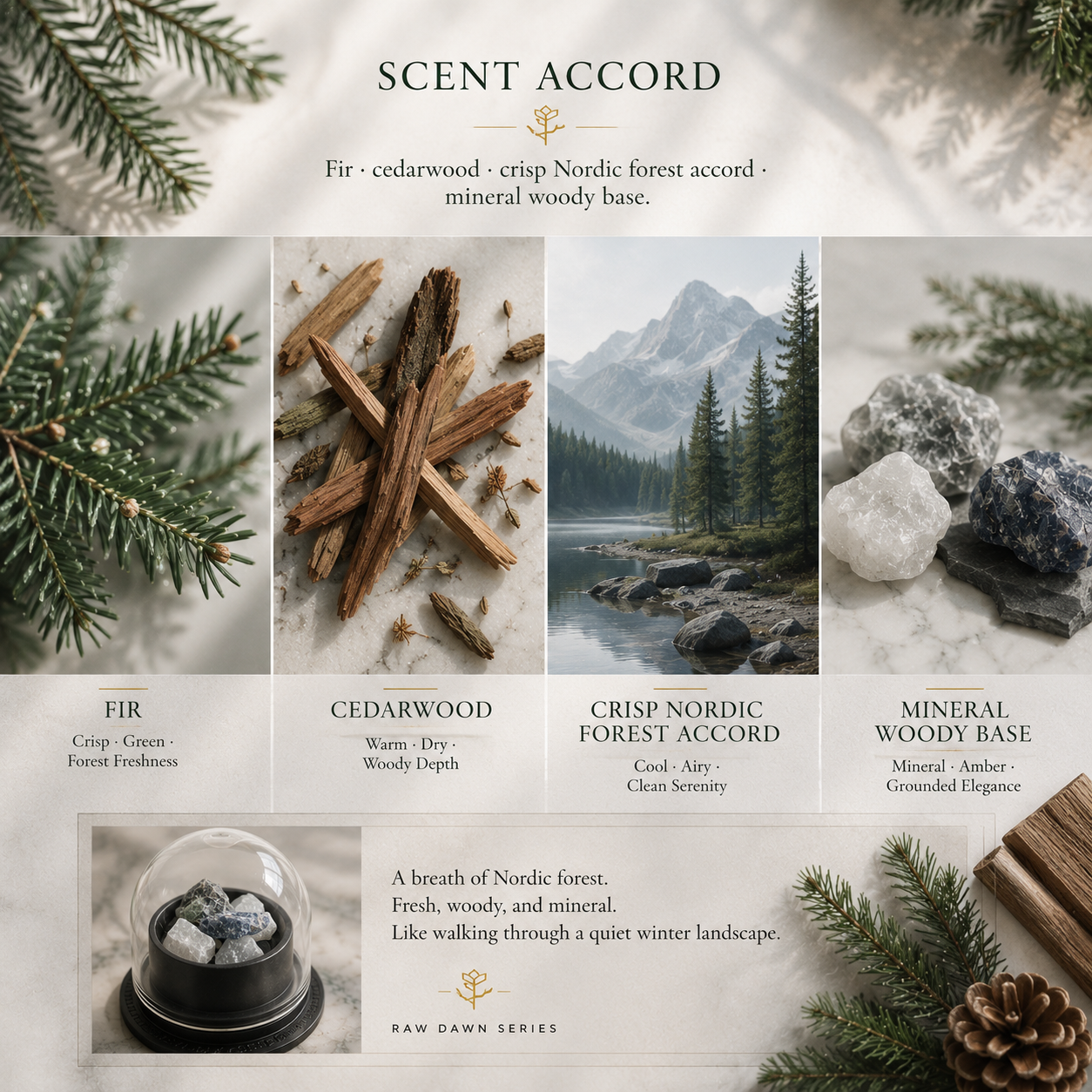 Fir & Cedarwood Crystal Diffuser