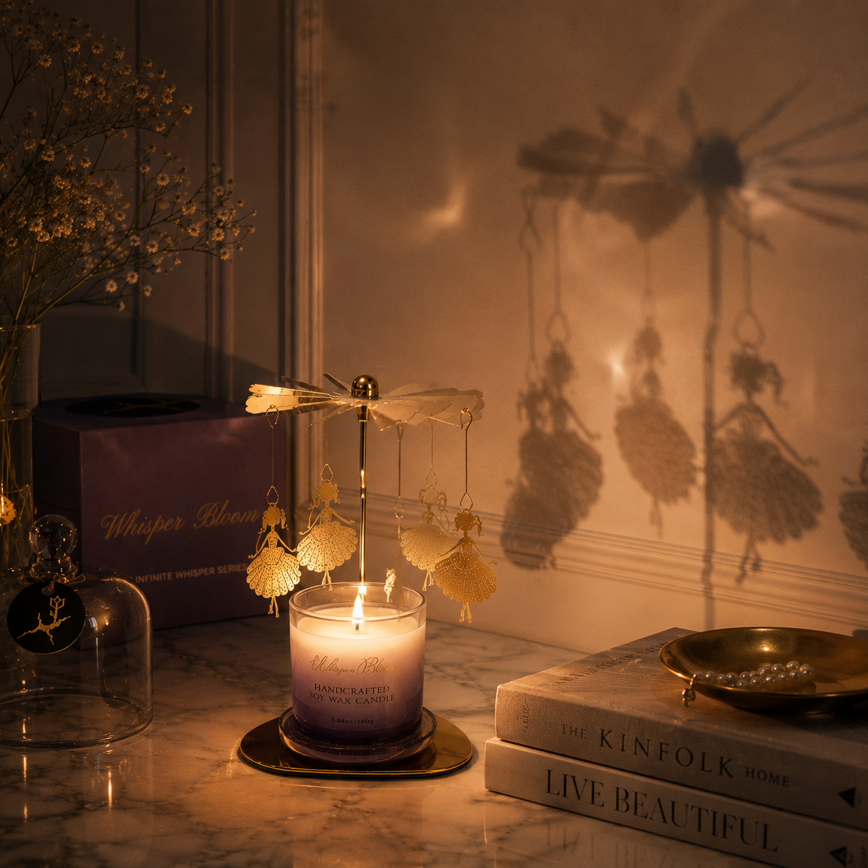 The Ballerina Carousel with a Cloche Candle
