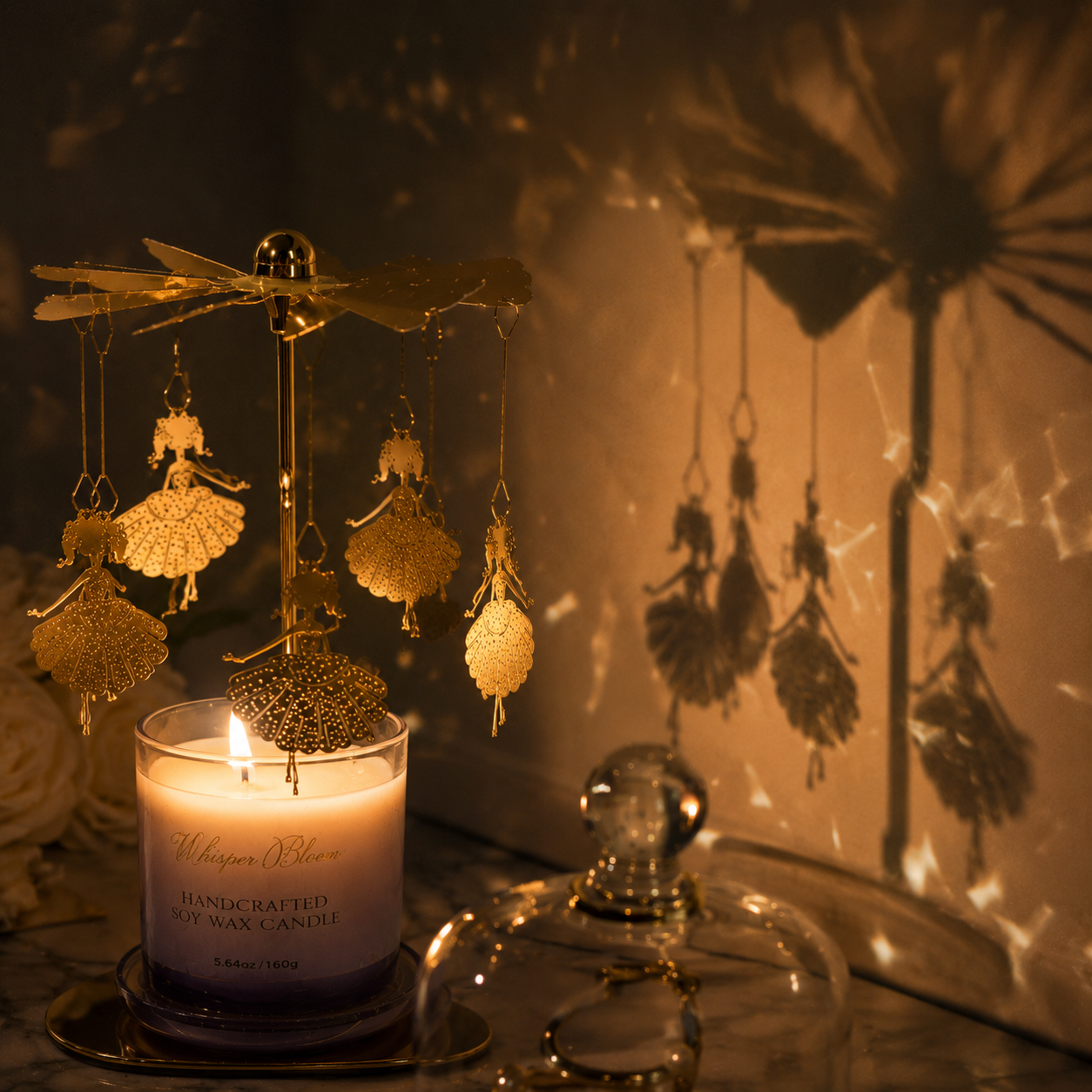The Ballerina Carousel with a Cloche Candle