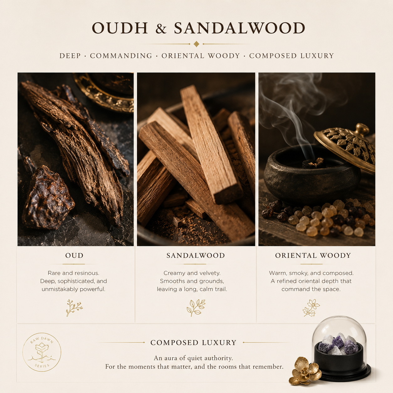 Oudh & Sandalwood Crystal Diffuser